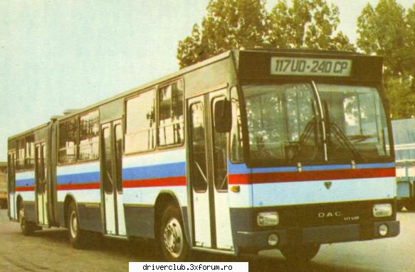 rocar dac 117 dac 117 este autobuz articulat motoare man d-2156 192 240 cp. acesta poate transporta