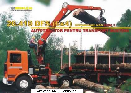 roman roman 26.410 dfs pentru transport busteni) echipat motor man 2866 (diesel, cilindrii linie,